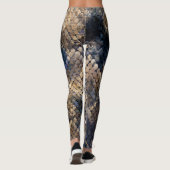 Wild Snakeskin Waterverf Naadloos ontwerp Leggings (Achterkant)