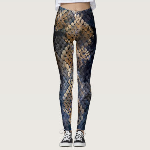 Wild Snakeskin Waterverf Naadloos ontwerp Leggings