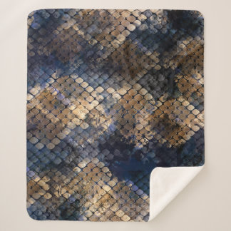 Wild Snakeskin Waterverf Naadloos ontwerp Sherpa Deken