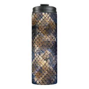 Wild Snakeskin Waterverf Naadloos ontwerp Thermosbeker
