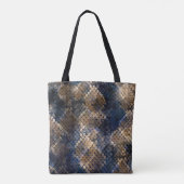 Wild Snakeskin Waterverf Naadloos ontwerp Tote Bag (Achterkant)