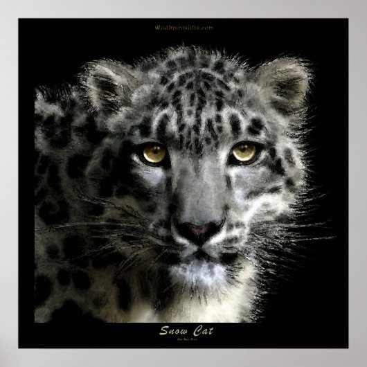 WILD SNEEUW LEOPARD Art Print (Voorkant)