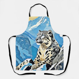 Wild Snow Leopard Design Schort