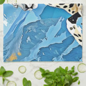 Wild Snow Leopard Design Theedoek (Gevouwen)