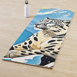 Wild Snow Leopard Design Yogamat