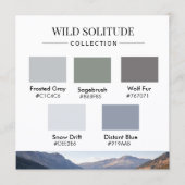 Wild Solitude Kleurenpaletkaart Kaart (Voorkant)