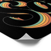 WILD SOUL 70's typografische retro  design Poster (Hoek)