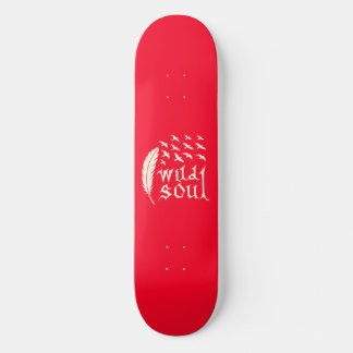 Wild Soul Feather Bird Natuur Design Persoonlijk Skateboard