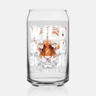 Wild Soul - Fierce Tiger Eyes Motivatie kunst Blikvorm Glas