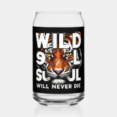 Wild Soul - Fierce Tiger Eyes Motivatie kunst Blikvorm Glas (Achterkant)