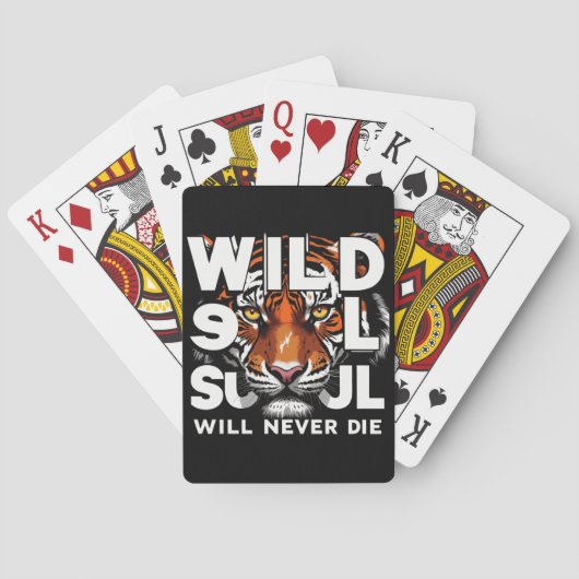 Wild Soul - Fierce Tiger Eyes Motivatie kunst Pokerkaarten (Achterkant)