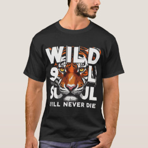 Wild Soul - Fierce Tiger Eyes Motivatie kunst T-shirt