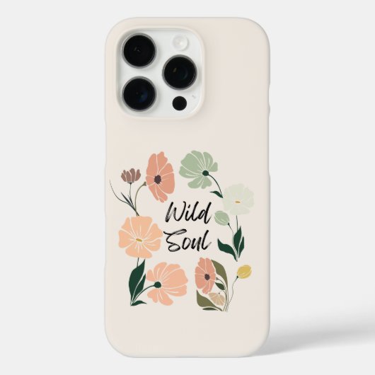 Wild Soul Modern Wildflowers iPhone Case (Achterkant)