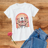 Wild Soul Retro Boho Rainbow Floral Butterfly Tri-Blend Shirt