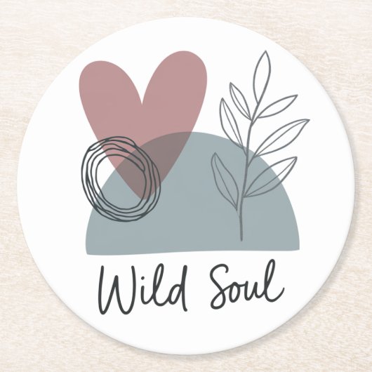 Wild Soul Ronde Kartonnen Onderzetter (Voorkant)