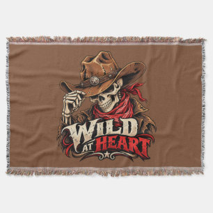 Wild Soul Skelet Cowboy Westers Ontwerp Deken