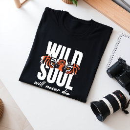 Wild Soul Tiger Graphic Motivatie T-shirt
