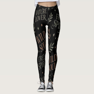 Wild Soul-typografie Leggings