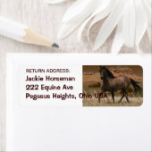 Wild SPAANS MUSTANG PAARD Retouradres Labels (Insitu)