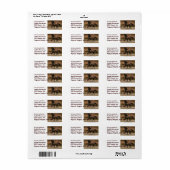 Wild SPAANS MUSTANG PAARD Retouradres Labels (Full Sheet)
