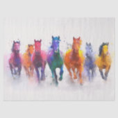 Wild Spectrum Galoping Horses Decoupage Tissuepapier (Voorkant)