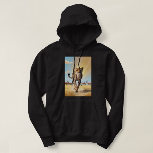 Wild Speed: Cheetah en Gazellen Mannen Hoodie (Design voorkant)