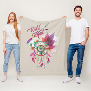 Wild Spirit & Dream Catcher Fleece Deken