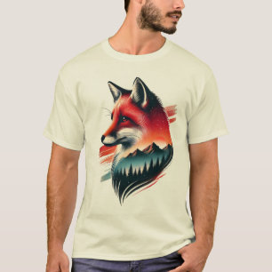 Wild Spirit Fox - Natuur-geïnspireerd artistiek T- T-shirt