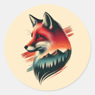 Wild Spirit Fox - Natuur-geïnspireerde Sticker