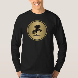 Wild Spirit Golden Bucking Horse T-Shirt