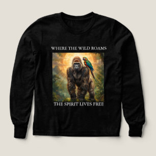 Wild Spirit Gorilla & Papegaai T-shirt