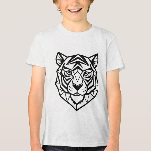 Wild Spirit - Jeugd Tijger Graphic Tri-Blend T-Shi Tri-Blend Shirt (Voorkant)