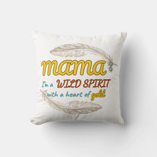 Wild Spirit MaMa Kussen (Voorkant)