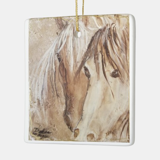 "Wild Spirit" Mustang Ceramic Ornament (Links)