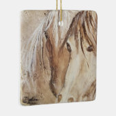 "Wild Spirit" Mustang Ceramic Ornament (Rechts)