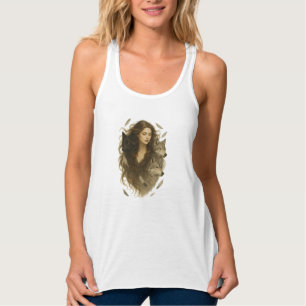 Wild Spirit – Mystic Woman met Wolven Tanktop