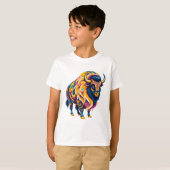 Wild Spirit Neon Bison T-shirt (Voorkant volledig)