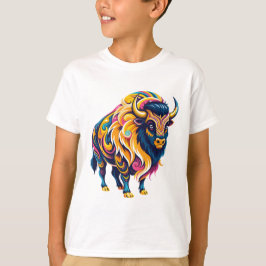 Wild Spirit Neon Bison T-shirt