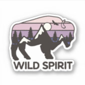 Wild Spirit Outdoor Camping | Afgesneden Sticker (Voorkant)