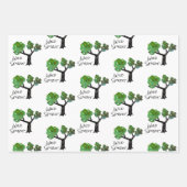 Wild Spirit Quote Tree Goud Sinaasappel Wit Inpakpapier Vel (Voorkant 3)