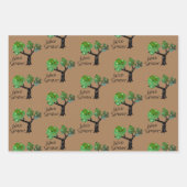 Wild Spirit Quote Tree Goud Sinaasappel Wit Inpakpapier Vel (Voorkant 2)