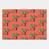 Wild Spirit Quote Tree Goud Sinaasappel Wit Inpakpapier Vel (Voorkant)