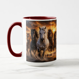 Wild Spirit Stampede – Majestueuze Rennende Paarde Mok