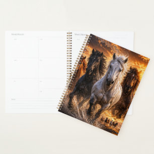 Wild Spirit Stampede – Majestueuze Rennende Paarde Planner