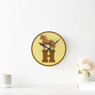 Wild Spirit Stampede – Majestueuze Rennende Paarde Ronde Klok