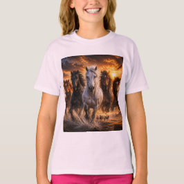 Wild Spirit Stampede – Majestueuze Rennende Paarde T-shirt