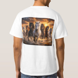 Wild Spirit Stampede – Majestueuze Rennende Paarde T-shirt