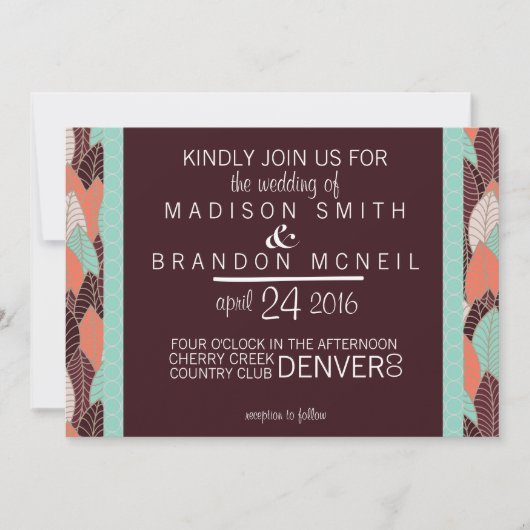 Wild Spirit Wedding Invitation Kaart (Voorkant)