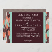 Wild Spirit Wedding Invitation Kaart (Voorkant / Achterkant)