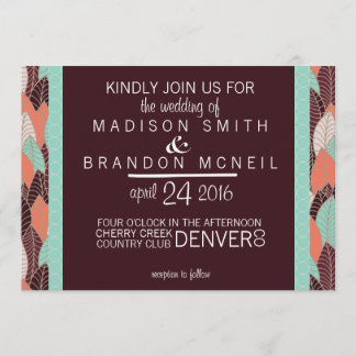 Wild Spirit Wedding Invitation Kaart
